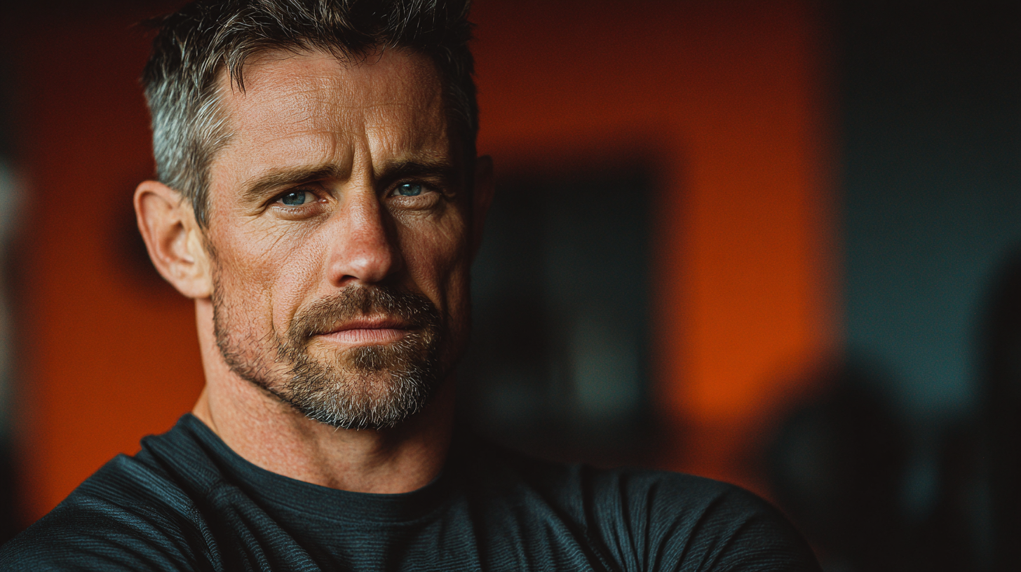 Чоловік у спокійній вечірній обстановці